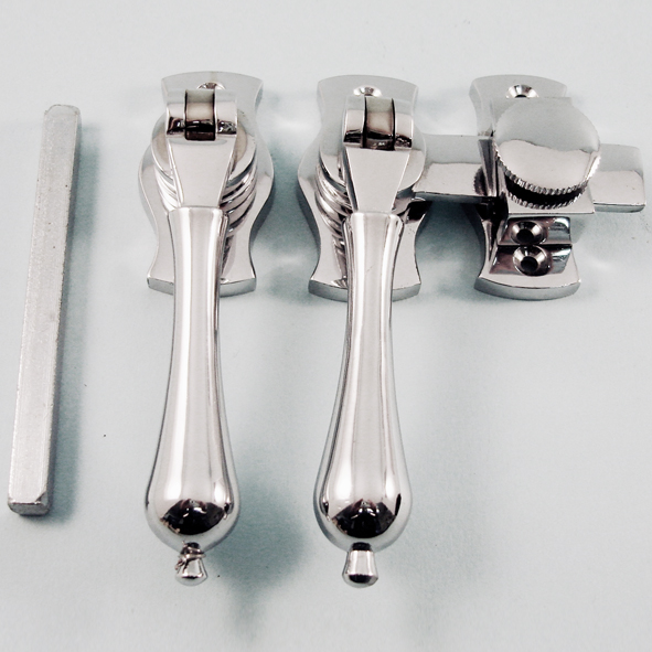 THD162/CP • Polished Chrome • French Style Tear Drop Casement Fastener